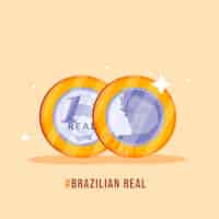 Bezpłatny wektor ręcznie rysowane brazylijska prawdziwa ilustracja