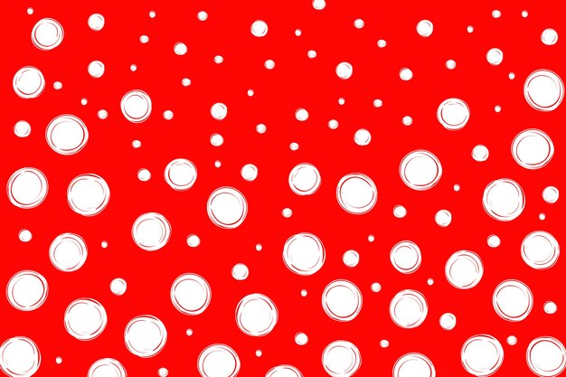 Ręcznie rysowane czerwony wzór w kropki