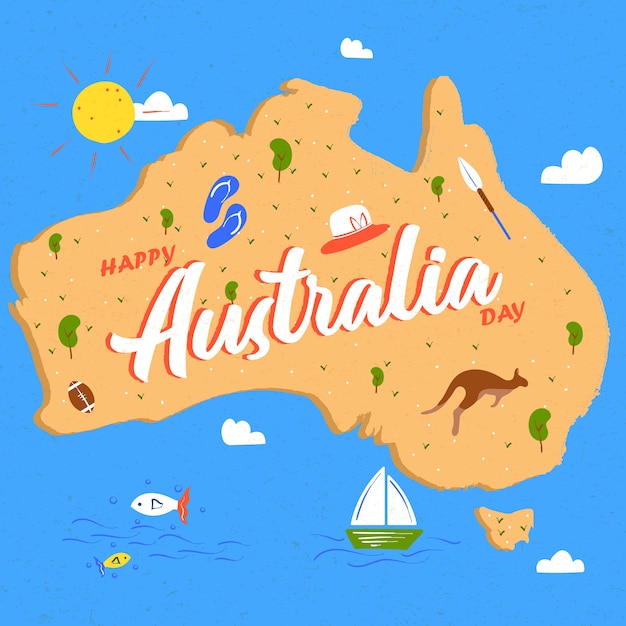 Ręcznie Rysowane Dzień Australii