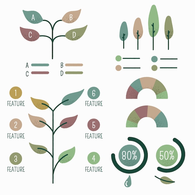 Ręcznie rysowane elementy infographic