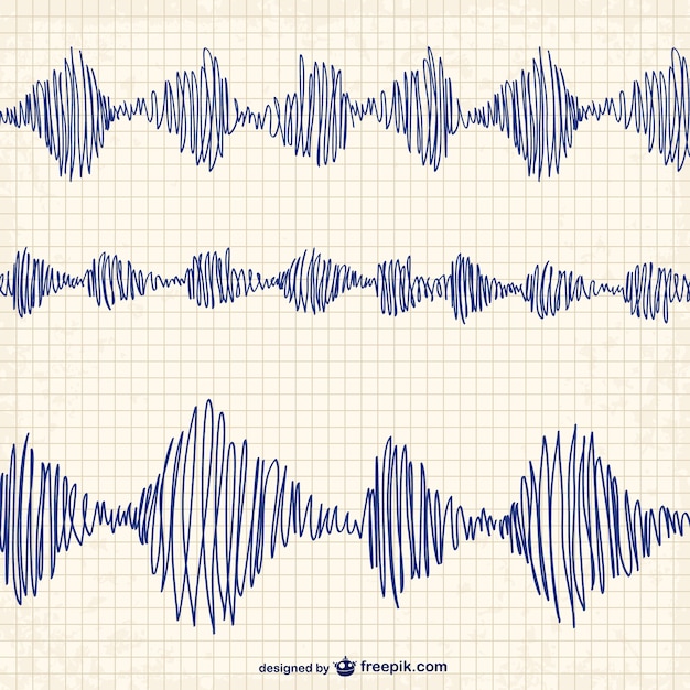 Bezpłatny wektor ręcznie rysowane fale