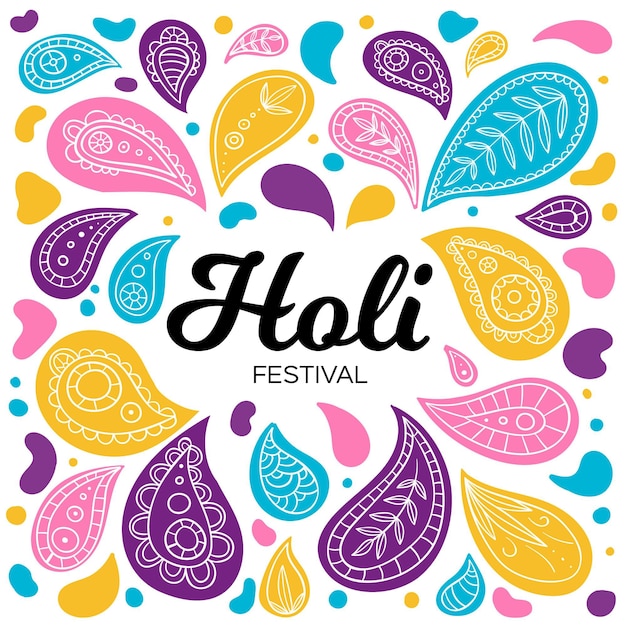 Ręcznie Rysowane Festiwal Holi