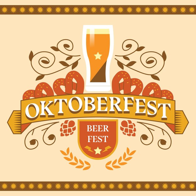 Ręcznie rysowane festiwal oktoberfest