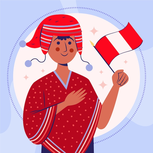 Ręcznie Rysowane Fiesty Patrias Ilustracja