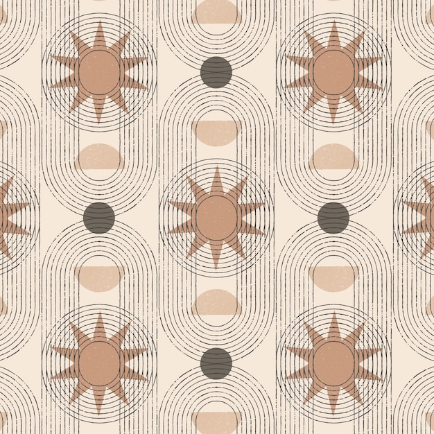 Ręcznie rysowane geometryczny wzór boho