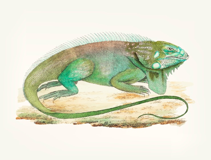 Bezpłatny plik Wektor ręcznie rysowane iguana