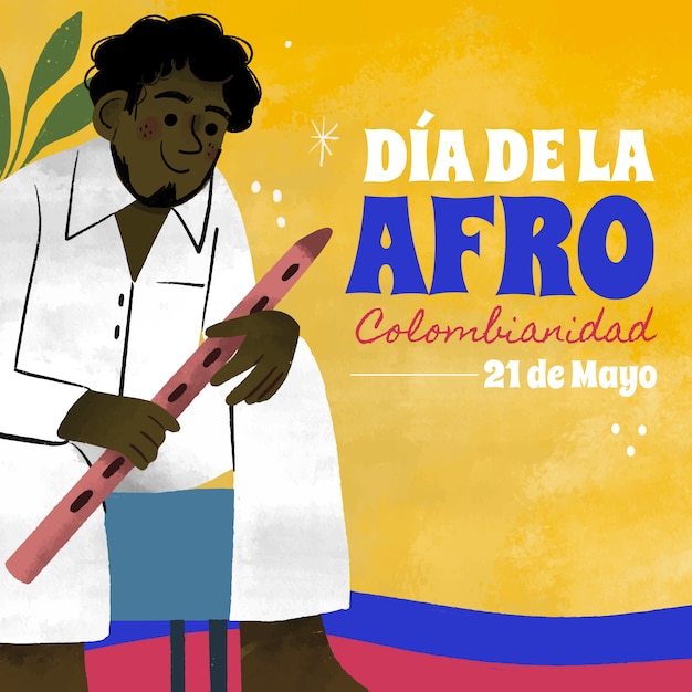 Bezpłatny wektor ręcznie rysowane ilustracja afrokolumbianidad