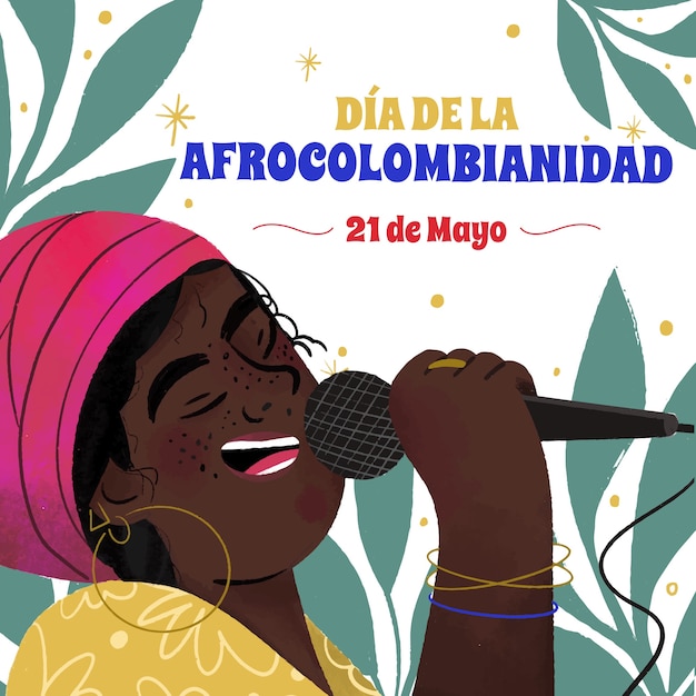 Ręcznie rysowane ilustracja afrokolumbianidad