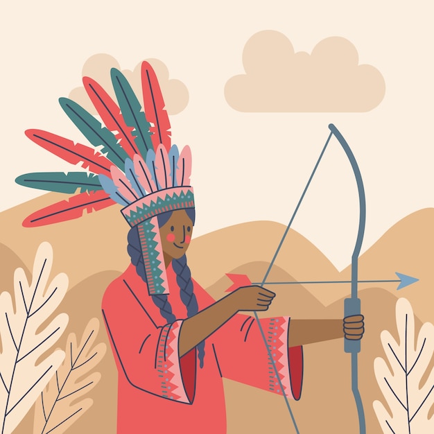 Bezpłatny wektor ręcznie rysowane ilustracja apache
