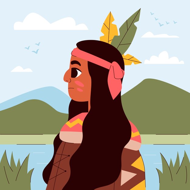 Ręcznie rysowane ilustracja Apache