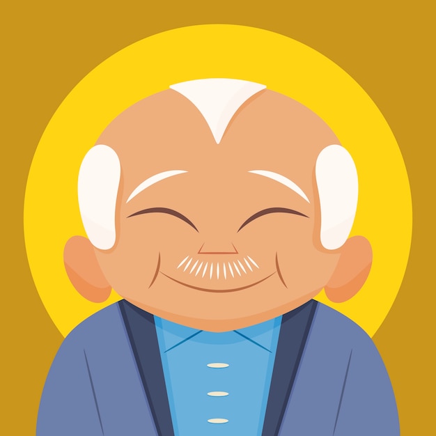 Bezpłatny wektor ręcznie rysowane ilustracja azjatyckich starych ludzi