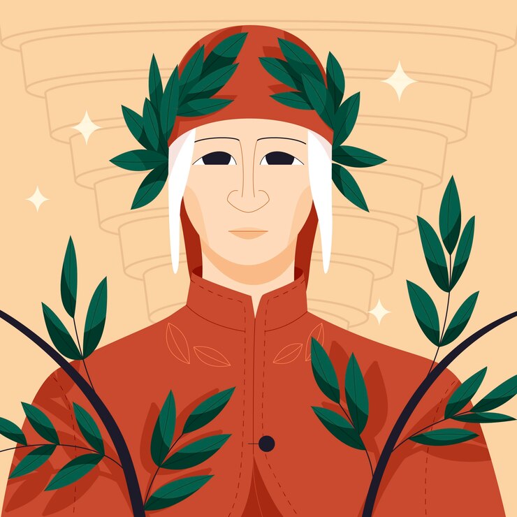 Bezpłatny plik Wektor ręcznie rysowane ilustracja dantego