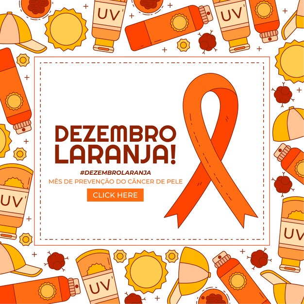 Ręcznie rysowane ilustracja dedembro laranja