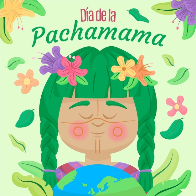 Ręcznie Rysowane Ilustracja Dia De La Pachamama