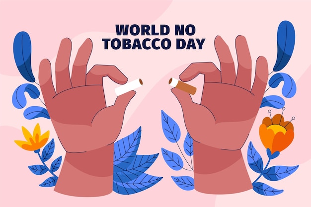 Ręcznie rysowane ilustracja dzień bez tytoniu
