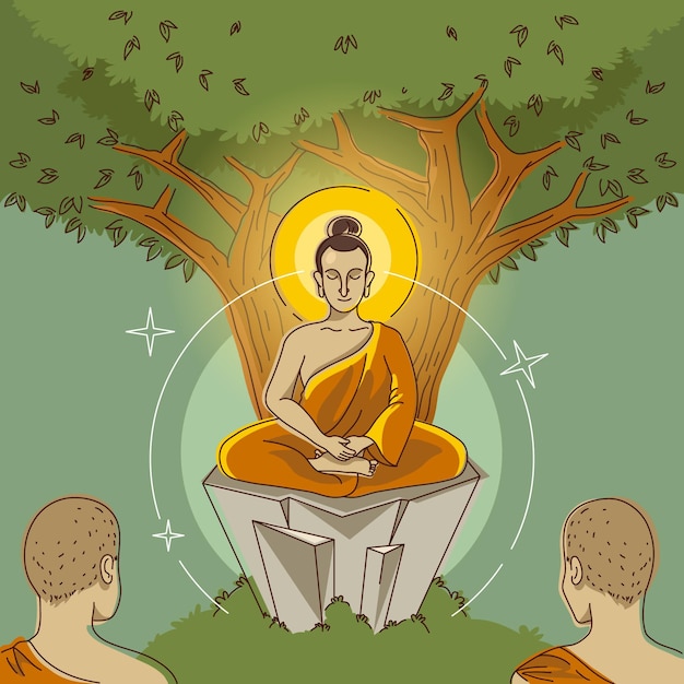 Ręcznie Rysowane Ilustracja Dzień Makha Bucha