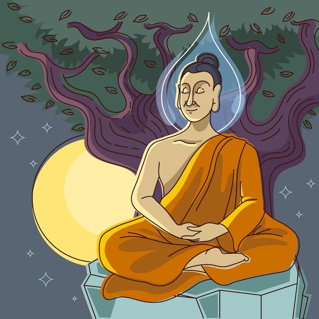 Ręcznie Rysowane Ilustracja Dzień Makha Bucha