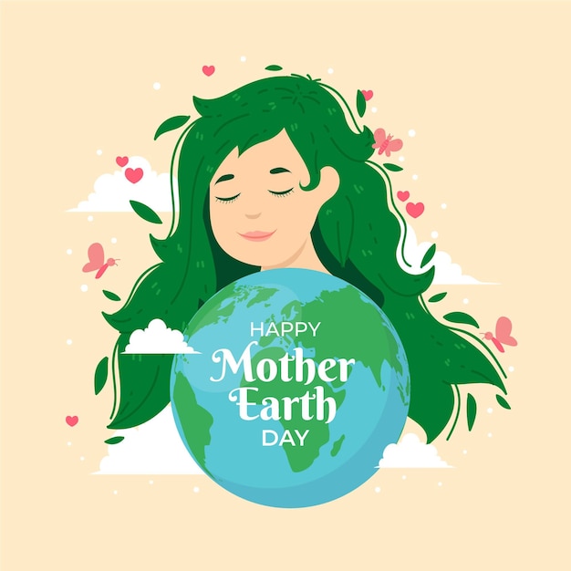 Ręcznie Rysowane Ilustracja Dzień Matki Ziemi