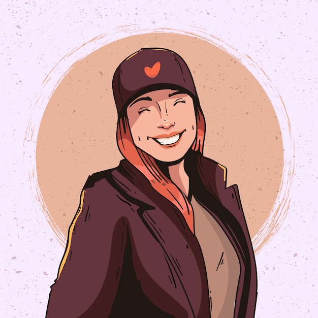 Ręcznie rysowane ilustracja etniczne piękno