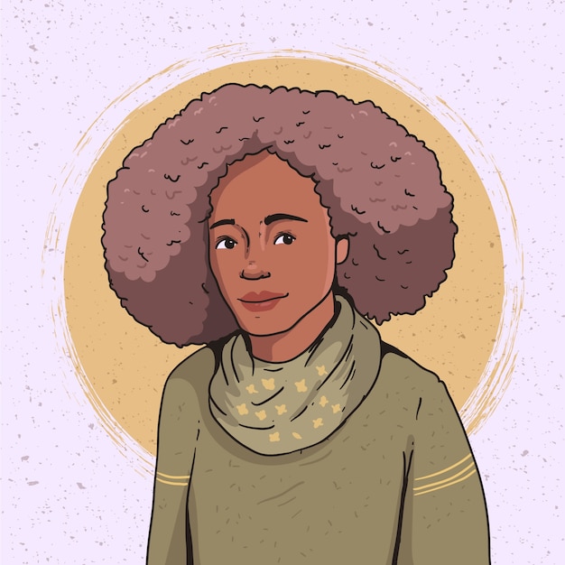 Ręcznie rysowane ilustracja etniczne piękno