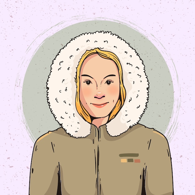 Ręcznie rysowane ilustracja etniczne piękno