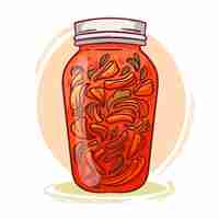 Bezpłatny wektor ręcznie rysowane ilustracja kimchi
