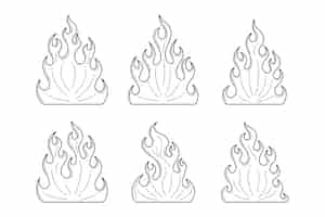 Bezpłatny wektor ręcznie rysowane ilustracja konspektu ognia