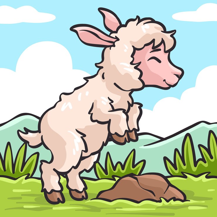 Bezpłatny plik Wektor ręcznie rysowane ilustracja kreskówka owiec
