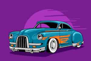 Bezpłatny wektor ręcznie rysowane ilustracja lowrider