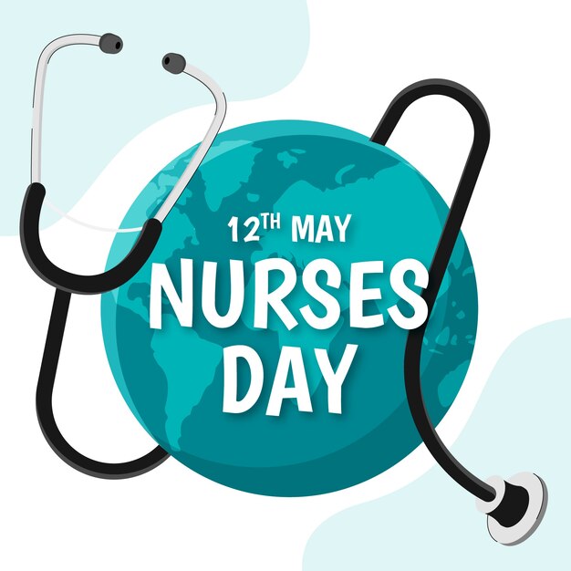 Ręcznie rysowane ilustracja międzynarodowy dzień pielęgniarek