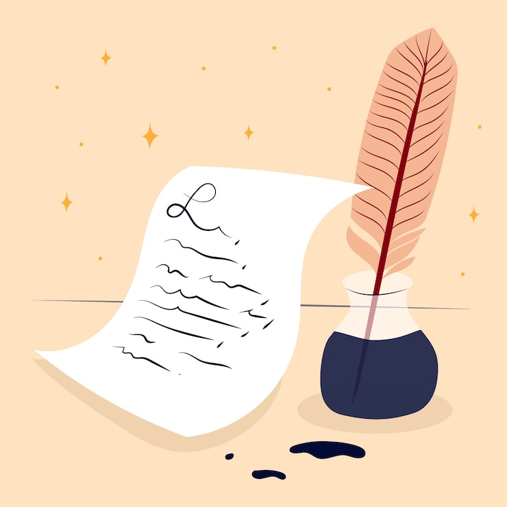 Bezpłatny plik Wektor ręcznie rysowane ilustracja poezji płaskiej konstrukcji