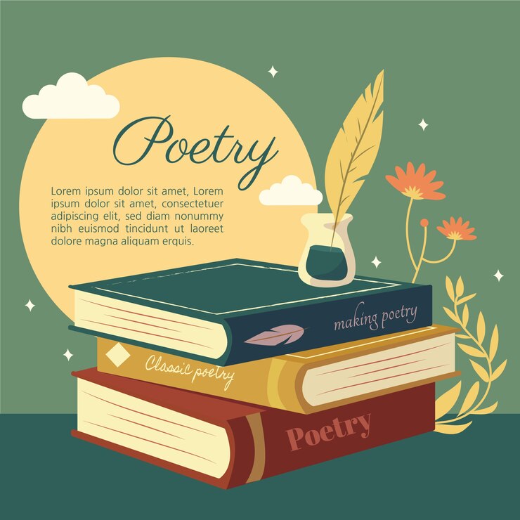 Bezpłatny plik Wektor ręcznie rysowane ilustracja poezji płaskiej konstrukcji