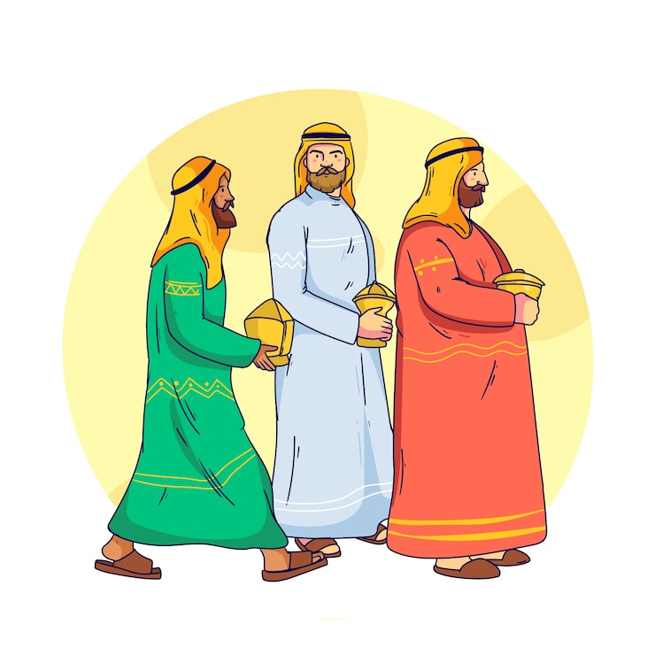 Bezpłatny plik Wektor ręcznie rysowane ilustracja reyes magos