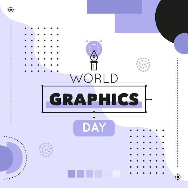 Bezpłatny wektor ręcznie rysowane ilustracja światowy dzień grafiki