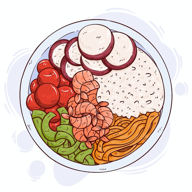 Ręcznie rysowane ilustracja szturchania