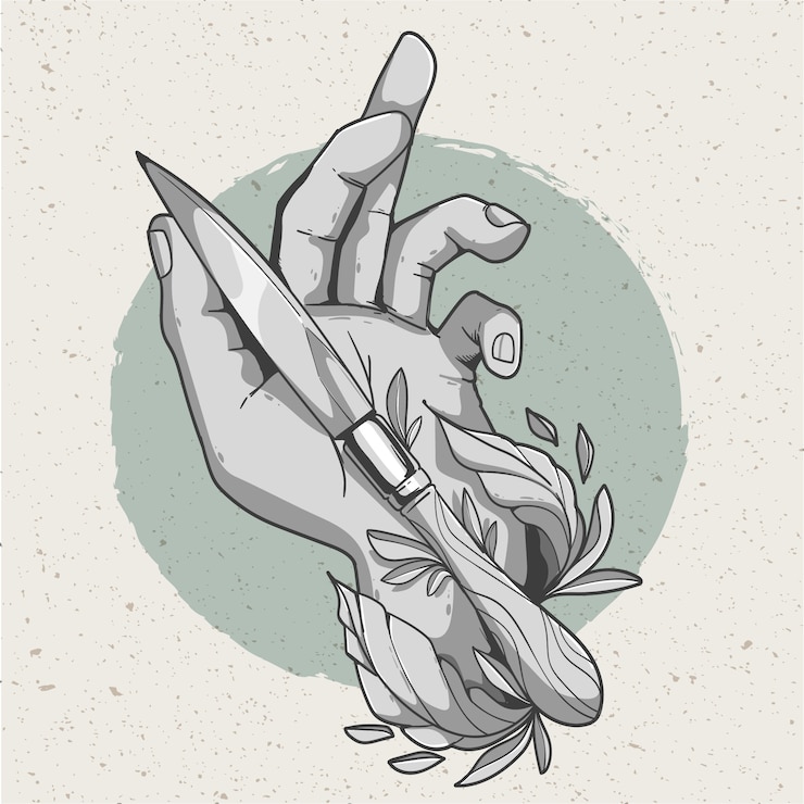 Bezpłatny plik Wektor ręcznie rysowane ilustracja tatuaż chicano