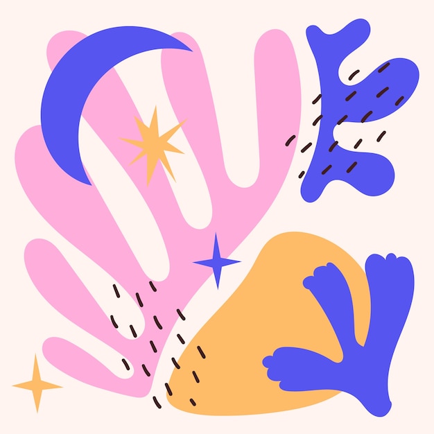 Ręcznie rysowane ilustracja w stylu matisse