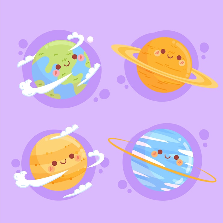 Bezpłatny plik Wektor ręcznie rysowane ilustracje postaci z kawaii