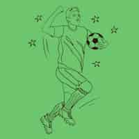 Bezpłatny wektor ręcznie rysowane ilustracji konspektu piłki nożnej