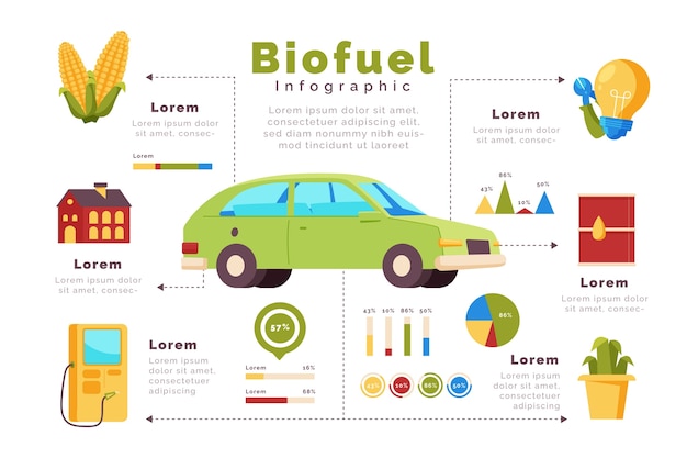 Ręcznie Rysowane Infografika Biopaliw