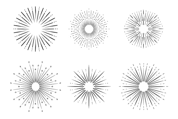 Ręcznie Rysowane Kolekcja Sunburst