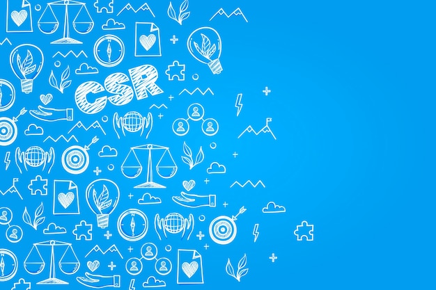 Ręcznie rysowane koncepcja csr