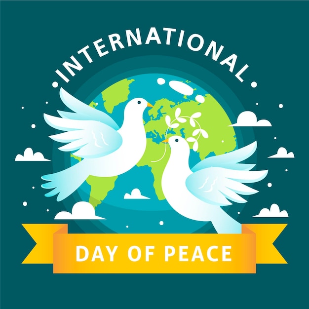 Ręcznie Rysowane Koncepcja Międzynarodowego Dnia Pokoju