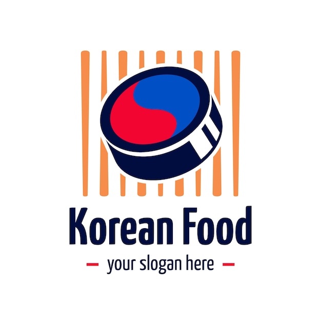 Ręcznie Rysowane Koreańskie Logo żywności