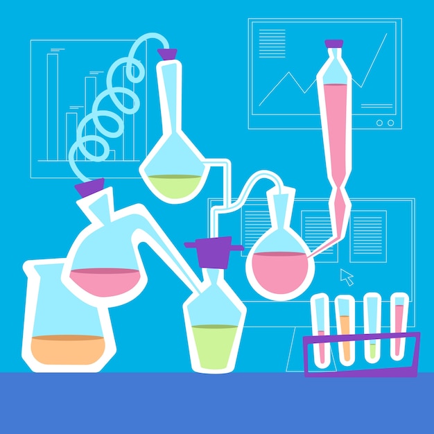 Ręcznie Rysowane Laboratorium Naukowe