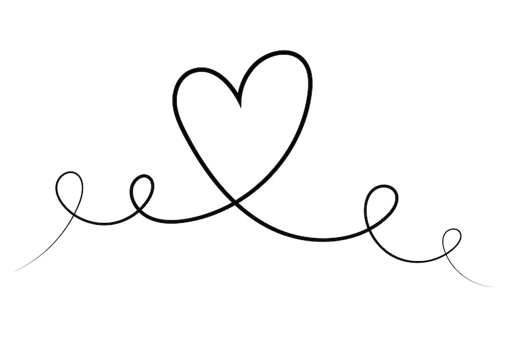 Bezpłatny plik Wektor ręcznie rysowane linii doodle serca