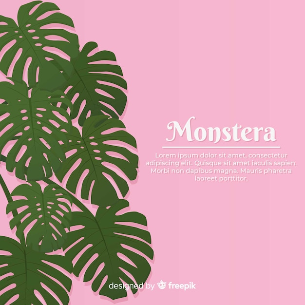 Ręcznie Rysowane Liście Monstera