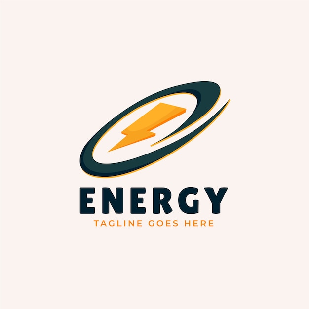 Bezpłatny wektor ręcznie rysowane logo energii