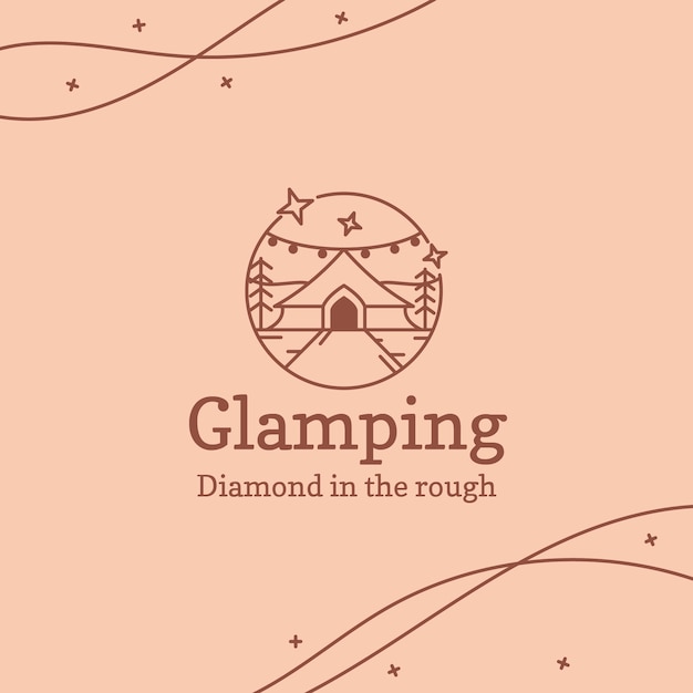 Ręcznie Rysowane Logo Glampingu