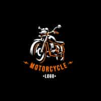 Bezpłatny wektor ręcznie rysowane logo motocykla vintage